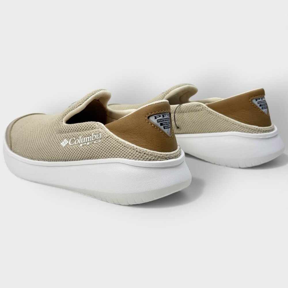 Columbia Men’s Boatside Vent PFG Boat Slip-On Shoes Canvas Tan Delta Size 8 - Picture 6 of 15